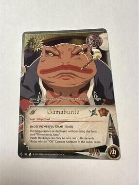 Gamabunta 128 Super Rare 1st Edition - Gold Foil Curse of the Sand Naruto CCG